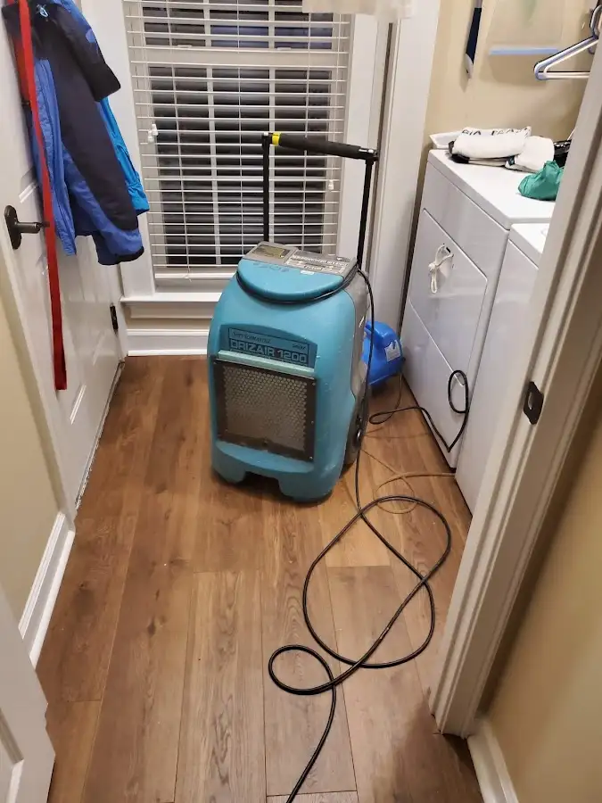 Commercial dehumidifier deployed for Flood Damage Cleanup in South Cleveland